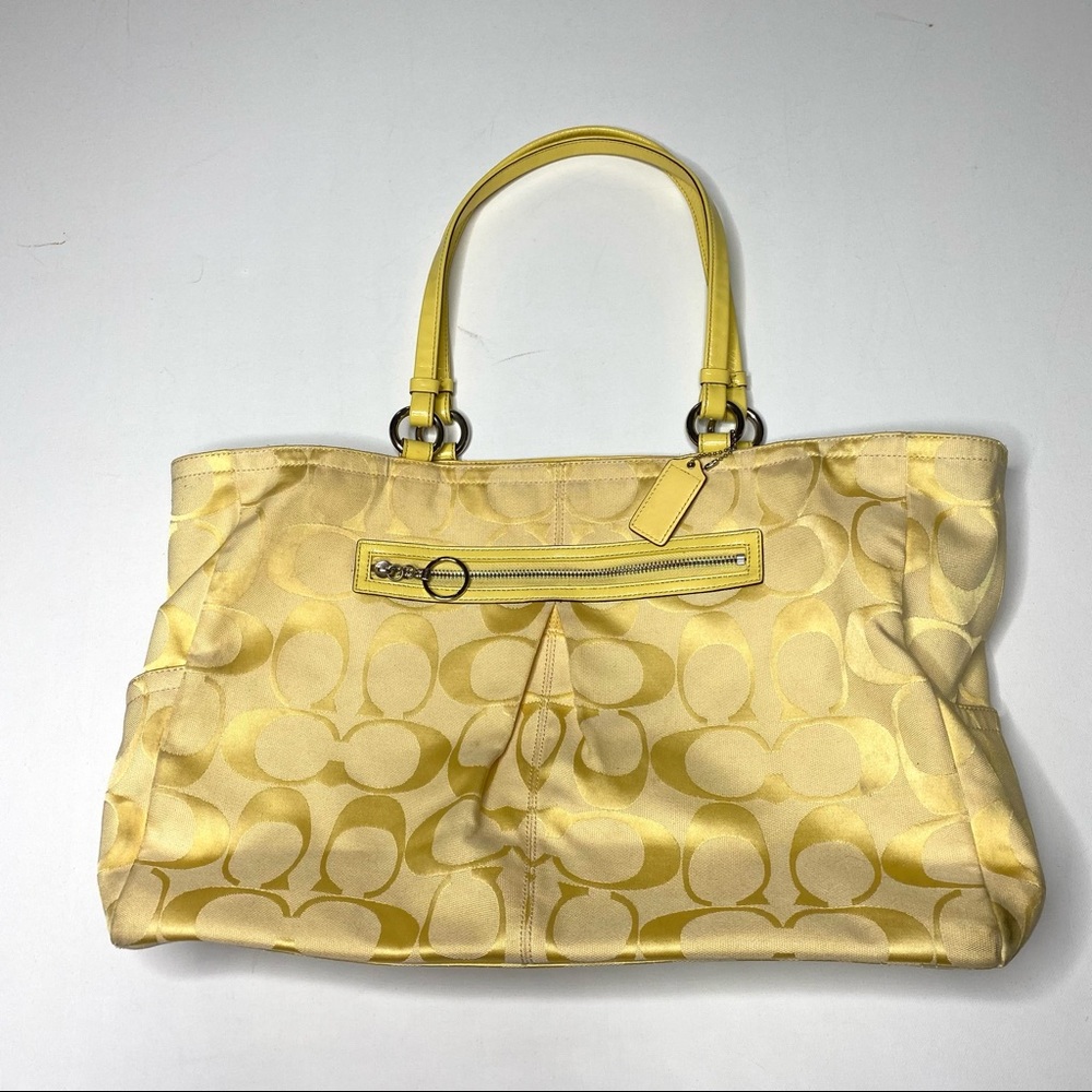 Coach large jacquard tote